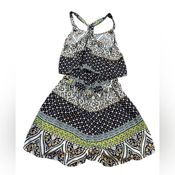 Matilda Jane girls size 10 tank style romper black and green EUC - Picture 4 of 5